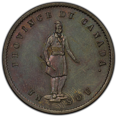 Province of Canada Quebec Bank Token 1852 1/2 Half Penny Token PC-3