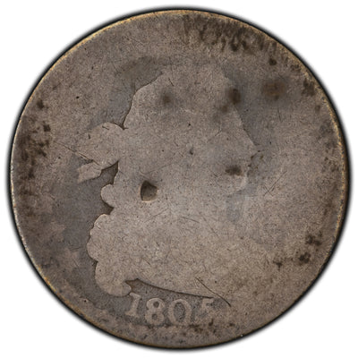 SOLD United States 1805 10 Cents Draped Bust Silver Dime Coin - Filler Damaged