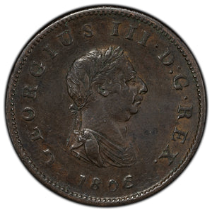 SOLD Great Britain 1806 1/2 Half Penny Coin KM #662