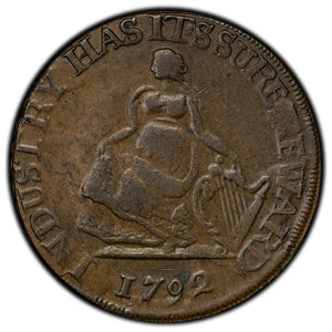 SOLD Ireland 1792 Dublin Pro Bono Publico 1/2 Half Penny Token D&H #356