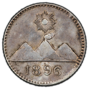 SOLD Guatemala 1896 1/4 Real Silver Coin