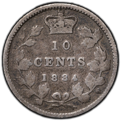 SOLD Canada 1884 10 Ten Cents Silver Coin