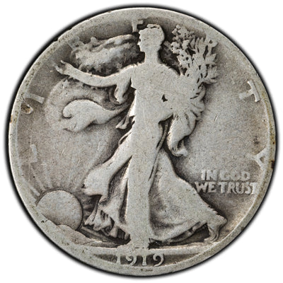 United States 1919-D 50 Cents Walking Liberty Half Dollar Silver Coin