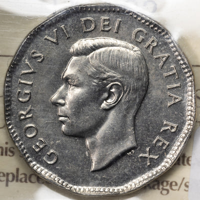 SOLD Canada 1948 5 Cents Nickel Coin - ICCS MS-64
