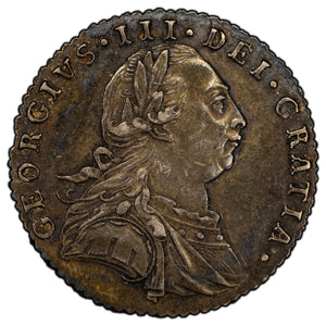 SOLD Great Britain 1787 No Hearts 6 Pence Silver Coin