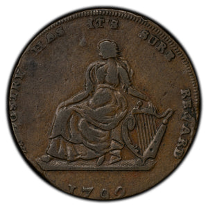 SOLD Ireland 1792 Dublin Pro Bono Publico 1/2 Half Penny Token D&H #355