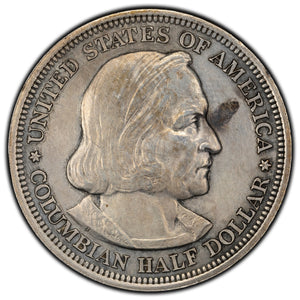 SOLD United States 1892 50 Cents Columbian Exposition Half Dollar Silver Coin - Stained