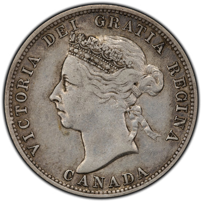 SOLD Canada 1899 25 Cents Quarter Silver Coin - VF
