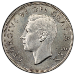 SOLD Canada 1949 $1 Silver Dollar Coin - Matthew Ship - Cleaned
