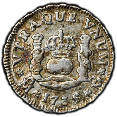 SOLD Mexico 1735 Mo-MF 1/2 Real Silver Coin