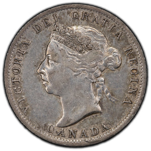 SOLD Canada 1900 25 Cents Quarter Silver Coin - VF/EF