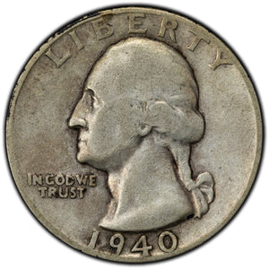 SOLD United States 1940-D 25 Cents Washington Quarter Silver Coin