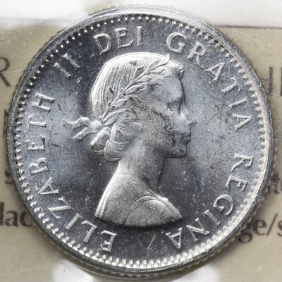 SOLD Canada 1964 10 Ten Cents Silver Coin - ICCS MS-64 Cameo R. Die