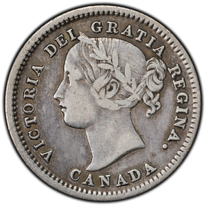 SOLD Canada 1870 Narrow '0' 10 Cents Dime Silver Coin