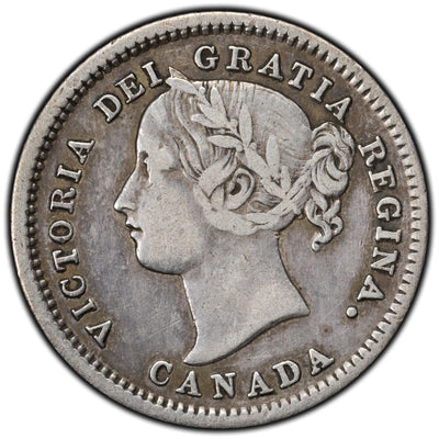 SOLD Canada 1870 Narrow '0' 10 Cents Dime Silver Coin