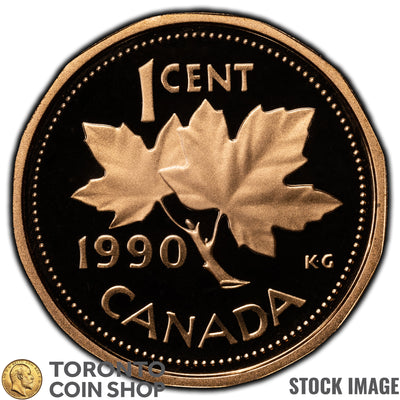 Canada 1990 1 Cent Coin - Proof Strike