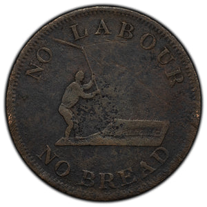 SOLD Upper Canada (1840) 1/2 Half Penny Token Speed The Plough UC-4A2