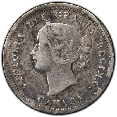 SOLD Canada 1858 Small Date 5 Cents Silver Coin - Scratches