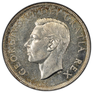 SOLD Canada 1952 NWL $1 Silver Dollar Coin - King George VI - AU