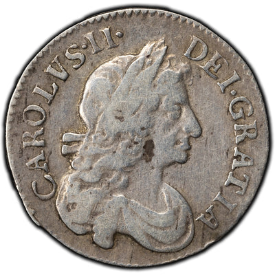 SOLD Great Britain 1680 3 Pence Silver Coin Charles II