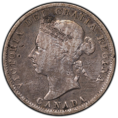 SOLD Canada 1900 25 Cents Quarter Silver Coin