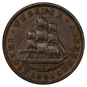 SOLD United States 1837 Hard Times Token Van Buren Webster Credit
