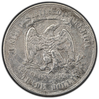 SOLD United States 1875-S $1 Trade Silver Dollar Coin - Damaged Reverse
