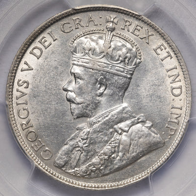 SOLD Canada 1916 50 Cents Half Dollar Silver Coin - PCGS AU-58
