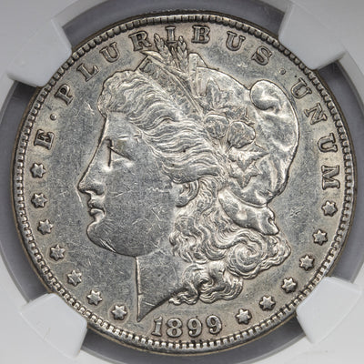SOLD United States 1899 $1 Morgan Silver Dollar - NGC AU Details (rim damage)