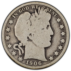 SOLD United States 1906-D 50 Cents Barber Half Dollar Silver Coin