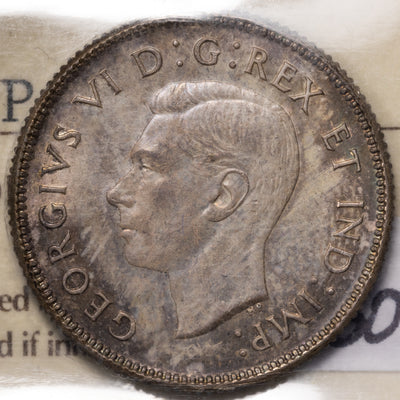 SOLD Canada 1937 25 Cents Quarter Silver Coin - ICCS MS-64