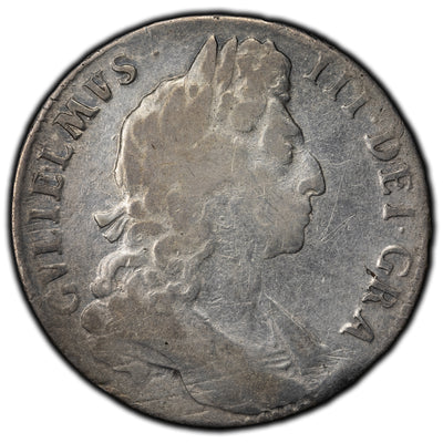 SOLD Great Britain 1696 1/2 Half Crown Silver Coin KM #491.13