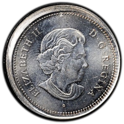 Canada 2005 25 Cents Quarter Coin - Broadstruck Error Off Center