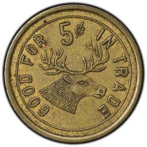 SOLD United States Neenah Wisconsin Joseph A. Meyer Columbia Saloon Token