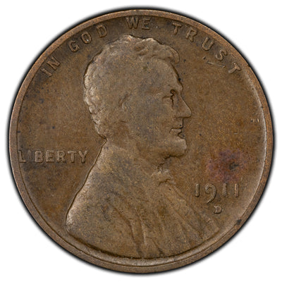 SOLD United States 1911-D 1 Cent Lincoln Wheat Penny Coin