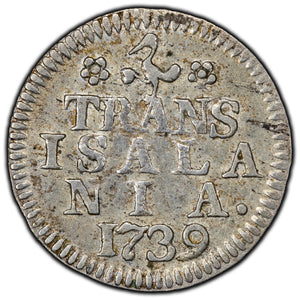 SOLD Netherlands Transisalania 1739 1 Stuiver Silver Coin KM #91