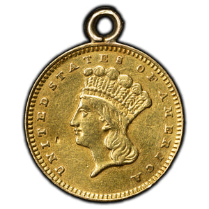 SOLD United States 1862 $1 One Dollar Gold Coin - Jewellery Piece