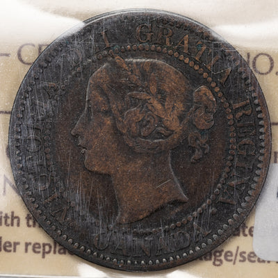 SOLD Canada 1859 DP N9 #1 1 Large Cent Coin - ICCS F-15