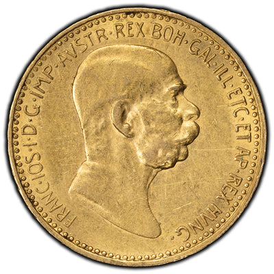SOLD Austria 1908 10 Corona Gold Coin KM #2810