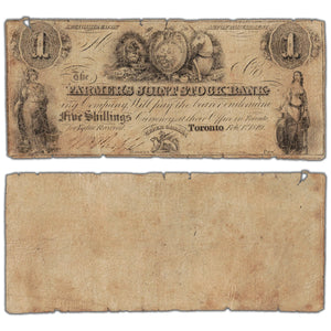 Farmers Joint Stock Bank 1849 $1 Note #280-12-02 - Circulated
