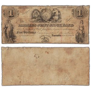 Farmers Joint Stock Bank 1849 $1 Note #280-12-02 - Circulated