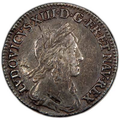 France 1643 Louis XIII 1/12 Ecu Silver Coin