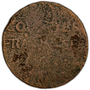 French Colonies 172? 9 Deniers Coin - Date Not Legible