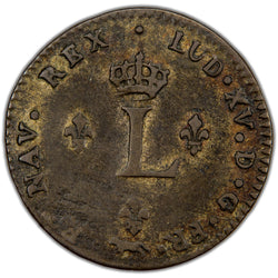 French Colonies 1739-A Paris Mint Sou Marque Coin