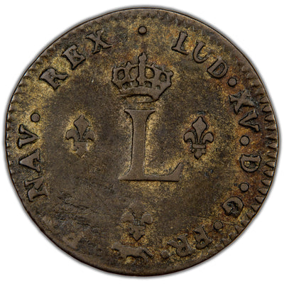 French Colonies 1739-A Paris Mint Sou Marque Coin