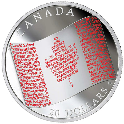 Canada 2018 $20 Canadian Flag .9999 Silver Coin
