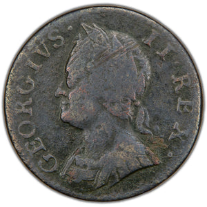 Great Britain 1754 1/4d Farthing Coin KM #581