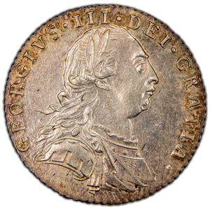 Great Britain 1787 George III 6d Sixpence Silver Coin SCBC 3748 3.01g