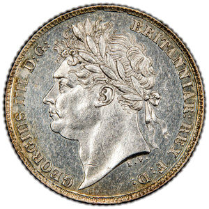 Great Britain 1824 George IIII 6d Sixpence Silver Coin SCBC 3814 2.84g