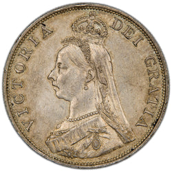 Great Britain 1889 Double Florin Silver Coin